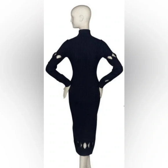 🔥❤️ EUC Victoria Beckham Mock Turtleneck Midi Sweater Dress - Picture 5 of 14